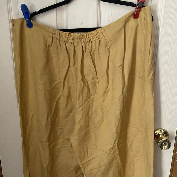 VTG Womens Mid Rise Trouser Pants Size 20 Dark Yellow Semi Casual Career Office - Picture 8 of 8